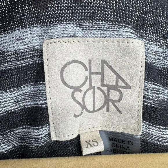 Revolve Chaser Sweater 100% Linen Women's XS Lace Up Striped Space Dye - Picture 4 of 7